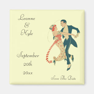Zwanzigerjahre, die Save the Date Wedding sind Magnet
