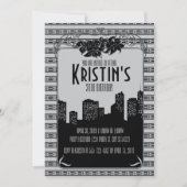 Zwanzigerjahre, Gatsby Party Einladungen (Vorderseite)