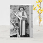 Zwanzigerjahre Golf-Mode Karte (Gelbe Blume)