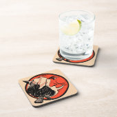 Zwanzigerjahre Halloween-Hexe Getränkeuntersetzer (Rechte Seite)