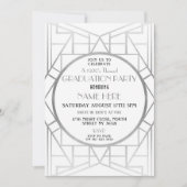 Zwanzigerjahre Kunst-Deko-Abschluss-Party Gatsby Einladung (Vorderseite)
