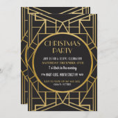 Zwanzigerjahre Kunst-Deko Gatsby 20s Einladung (Vorne/Hinten)