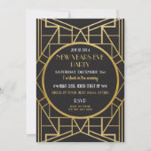 Zwanzigerjahre Kunst-Deko Gatsby großes Einladung (Vorderseite)