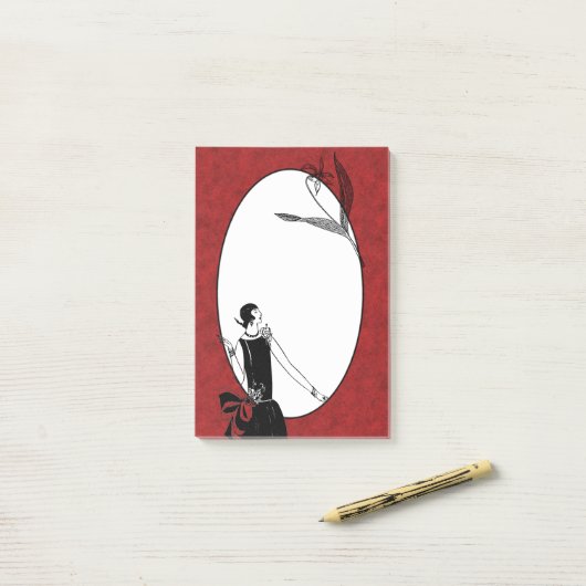 Zwanzigerjahre Modeschau Post-it Klebezettel (Auf Schreibtisch)