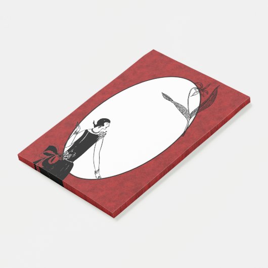 Zwanzigerjahre Modeschau Post-it Klebezettel (angewinkelt)