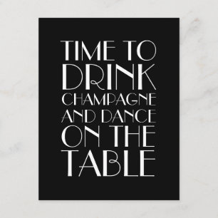 Zwanzigerjahre schwarz u. weiße Informations-Karte Begleitkarte