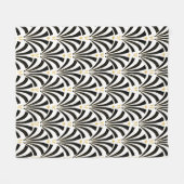 Zwanzigerjahre Vintage Kunst-Dekopalmetto-Fans Fleecedecke (Vorderseite (Horizontal))