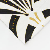 Zwanzigerjahre Vintage Kunst-Dekopalmetto-Fans Fleecedecke (Ecke)