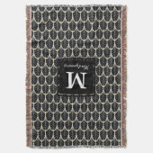 Zwanzigerjahre Vintage noble schwarze Palmettos - Decke (Vorderseite Vertikal)