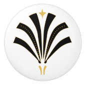 Zwanzigerjahre Vintager Keramikknauf (Vorderseite)