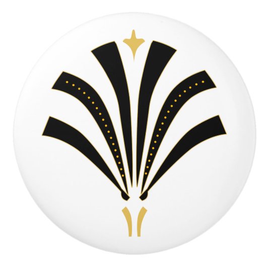 Zwanzigerjahre Vintager Keramikknauf (Vorderseite)