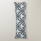 Zwanzigerjahre Vintager Kunst-Dekoschwarze u. Seitenschläferkissen (Vorderseite Vertikal)