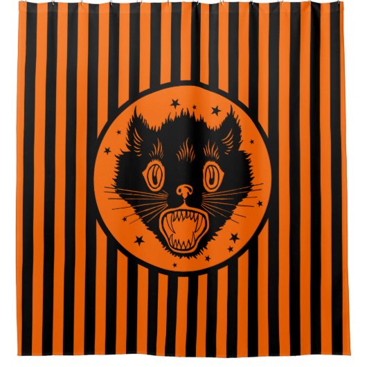 Zwanzigerjahre Vintager schwarze Duschvorhang (Vorderseite)