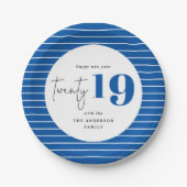 Zwanzigjähriges Party Pappteller (Vorderseite)