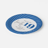 Zwanzigjähriges Party Pappteller (Schrägansicht)