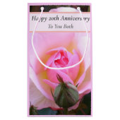 Zwanzigste Hochzeit Jahrestag Perfekte englische R Kleine Geschenktüte (Rückseite)