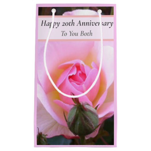 Zwanzigste Hochzeit Jahrestag Perfekte englische R Kleine Geschenktüte (Vorderseite)
