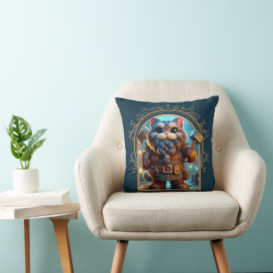 Zwarf Feline Fantasy Adventure Kissen