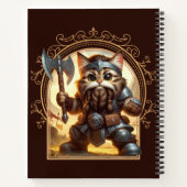 Zwarf Feline Fantasy Adventure Notizblock (Rückseite)