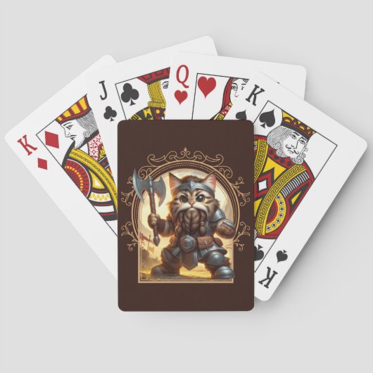 Zwarf Feline Fantasy Adventure Spielkarten (Rückseite)