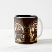 Zwarf Feline Fantasy Adventure Zweifarbige Tasse (VorderseiteRechts)