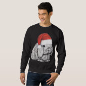 Zwarf Lop erblickte ein sonniges Kaninchen in Sant Sweatshirt (Vorne ganz)