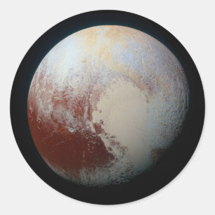 Zwarf Planet Pluto Runder Aufkleber