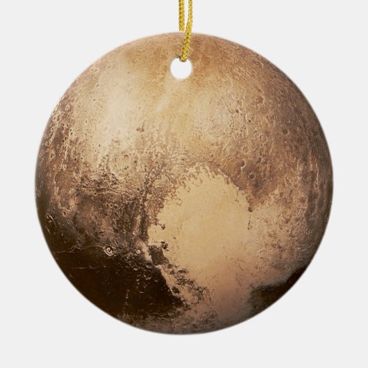 Zwarf Planet Pluto Weihnachtsbaum Keramik Ornament (Vorne)