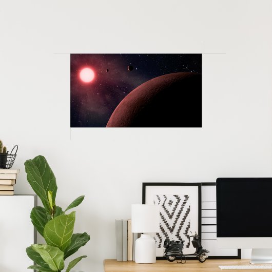 Zwarf Star Alien Planets Space Art Poster (Heimbüro)