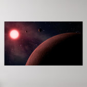 Zwarf Star Alien Planets Space Art Poster (Vorne)