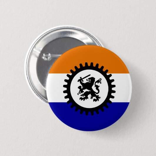 Zwart Front Oranje Wit Blauw Button (Vorne & Hinten)