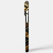 Zwart goud bling retro Case-Mate iPhone hülle (Rückseite / Links)