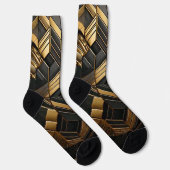 Zwart goud bling sokken dames socken (Rechts)