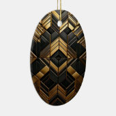 Zwart Goud Retro Keramik Ornament (Rechts)