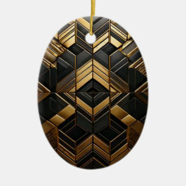 Zwart Goud Retro Keramik Ornament