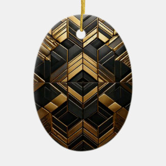 Zwart Goud Retro Keramik Ornament