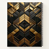 Zwart Goud Retro  Notizblock (Rückseite)