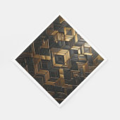 Zwart Goud Retro Serviette (Ecke)