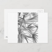 Zwart Wit Print Schwarz-weiß Print Pflanze Postkarte (Vorne/Hinten)