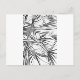 Zwart Wit Print Schwarz-weiß Print Pflanze Postkarte