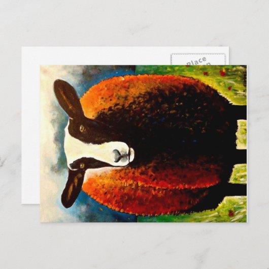 Zwartbles Postkarte (Vorne/Hinten)