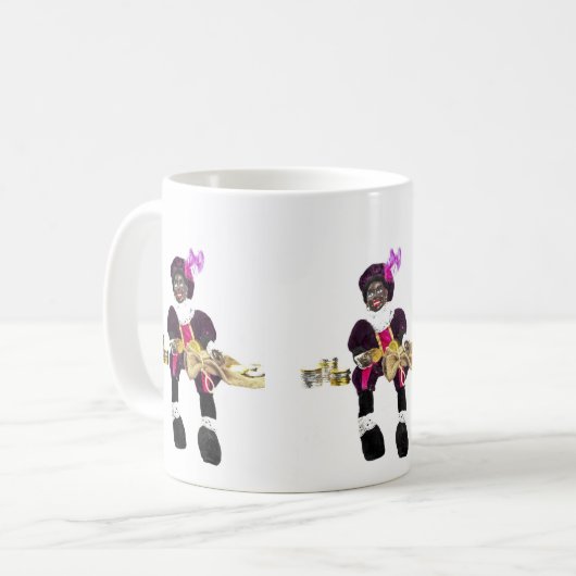 Zwarte Piet Schale Kaffeetasse (Vorderseite Links)