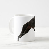 zwarte Windhund Kaffeetasse (Vorderseite Links)