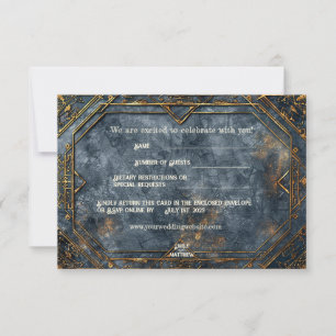Zwarven Splendor Fantasy Wedding Dankeskarte