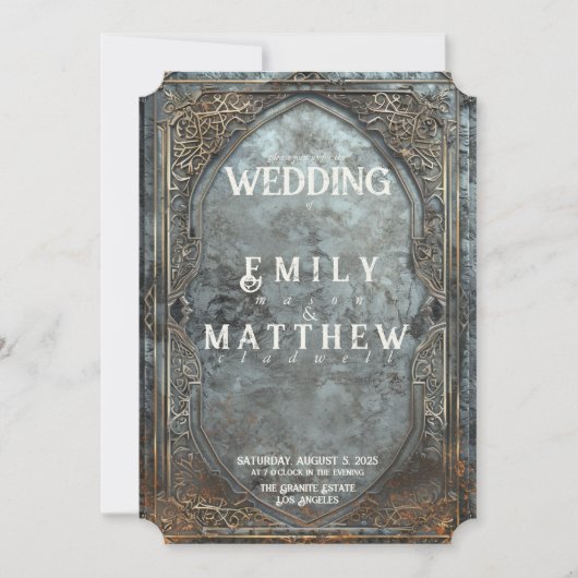 Zwarven Splendor Fantasy Wedding Einladung (Vorderseite)