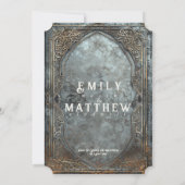 Zwarven Splendor Fantasy Wedding Einladung (Rückseite)