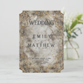 Zwarven Splendor Fantasy Wedding Einladung (Stehend Vorderseite)