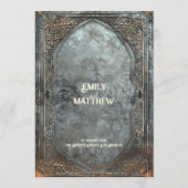 Zwarven Splendor Fantasy Wedding Menükarte (Rückseite)