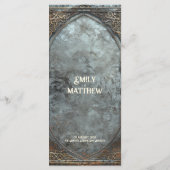 Zwarven Splendor Fantasy Wedding Menükarte (Rückseite)