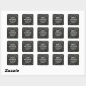Zwarven Splendor Fantasy Wedding Quadratischer Aufkleber (Blatt)
